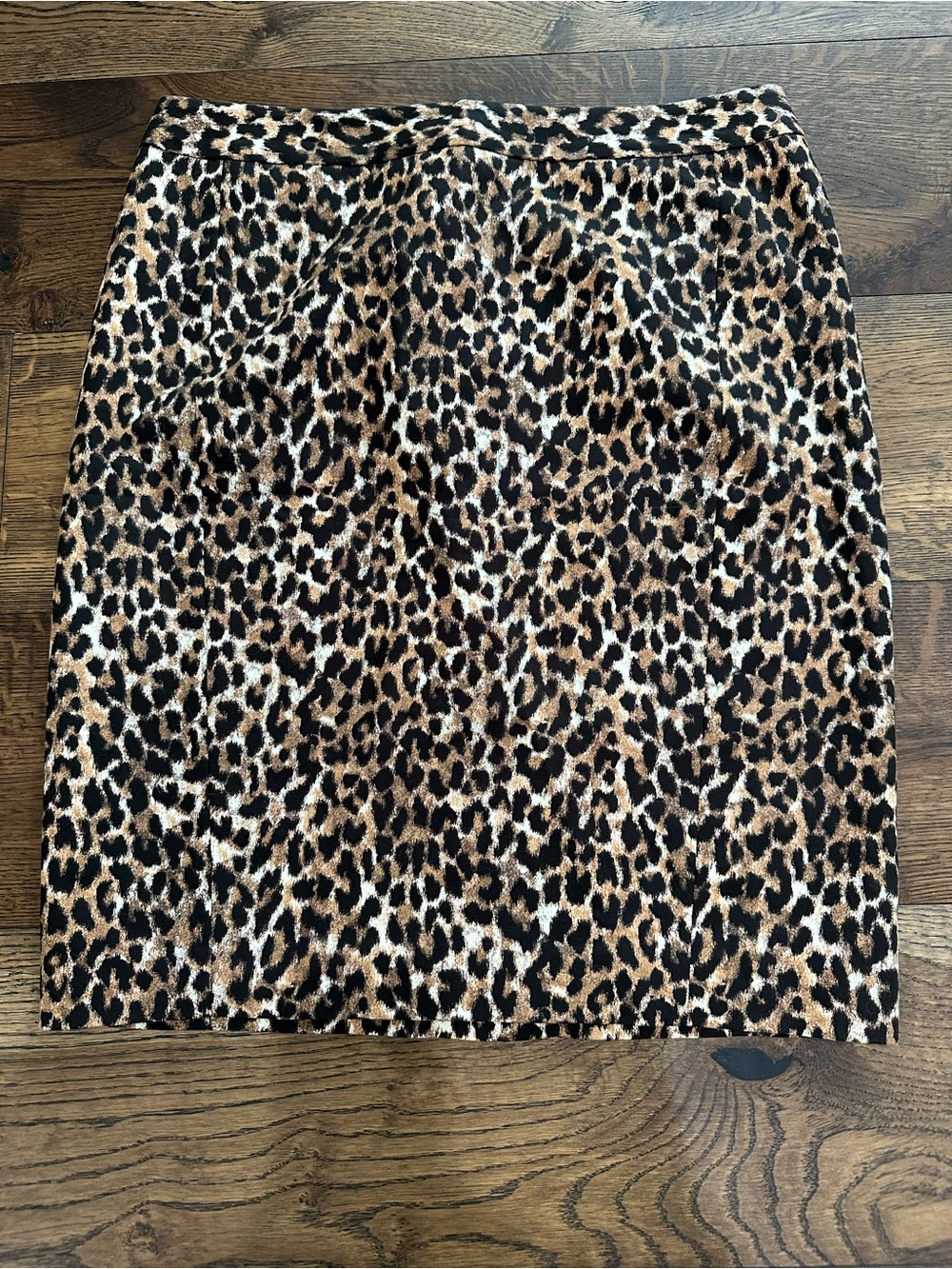 LOFT Leopard-Print Pencil Skirt - Black & Brown